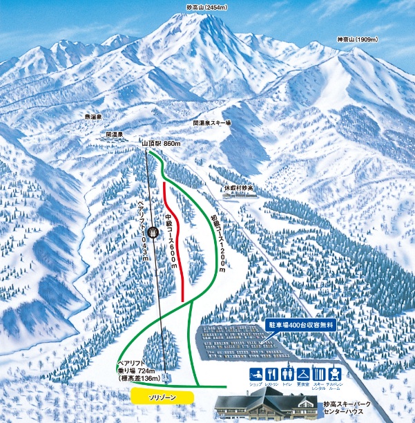 妙高スキーパーク,コースマップ